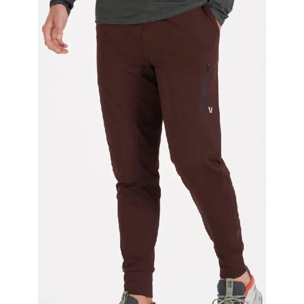 Vuorni men's sunday performance joggers in burgundy brownish fit like xsmall